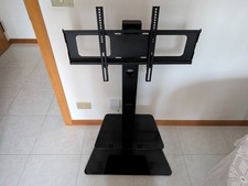 Porta TV da terra in vetro temperato - fino a 70 pollici