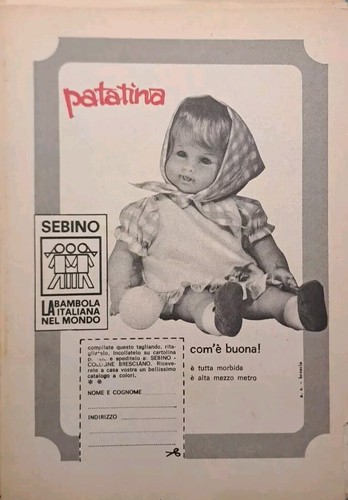 Bambola sebino patatina rara - sebino,