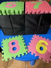 Tappeto Puzzle per Bambini Set 36 Pezzi Gioco Tappetino Lettere Alfabeto Gomma