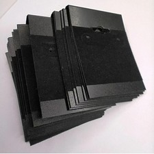 Lotto 500 Porta Blister x Orecchini e Bigiotteria Nero Plastica mm 45 x 60 Nuovi