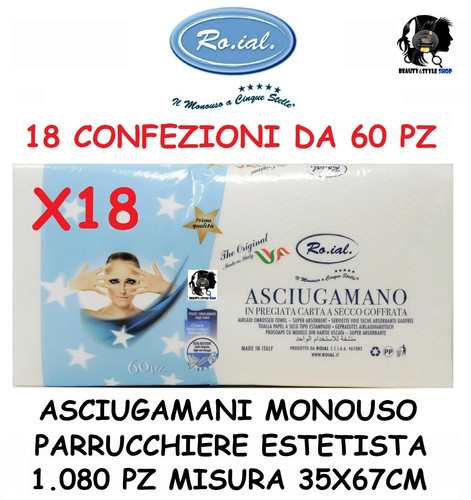 18x 60pz asciugamani - 18x, monouso