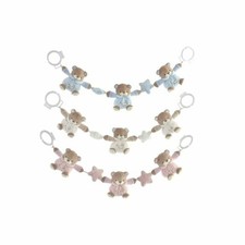 Peluche DKD Home Decor Bianco Blu cielo Rosa chiaro Metallo Per bambini Orso 