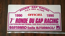 RALLY GAP RONDE 1990 TARGA ORIGINALE DELTA HF RENAULT 5 PEUGEOT 205 GTI