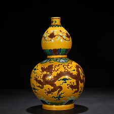 Antico vaso zucca drago sancai