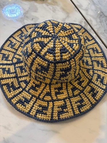 Cappello fendi logo rafia - cappello,
