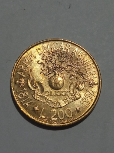 Moneta 200 lire - 200, arma
