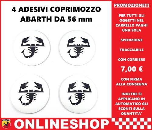 Adesivi coprimozzo abarth - coprimozzo,