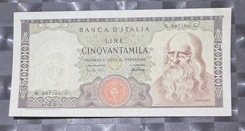 50000 lire leonardo decreto - lire,