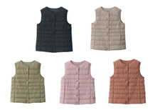 MUJI Gilet Piumino Senza Collo