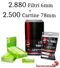 2.880 Filtri LUNGO 6mm x 22mm