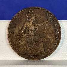 ONE PENNY 1917 COIN VINTAGE MONETA