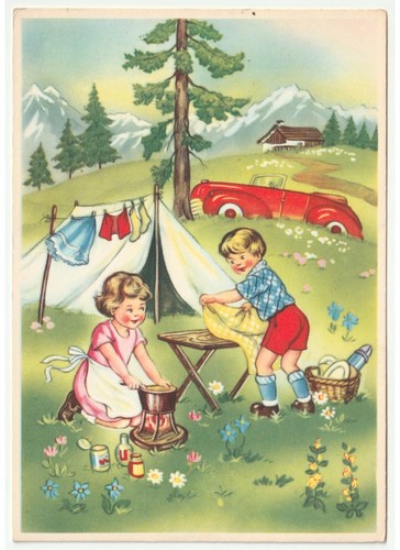 Cartolina epoca bambini - d'epoca,