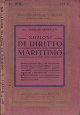Nozioni di diritto marittimo. . Tommaso Gropallo. 1935. .