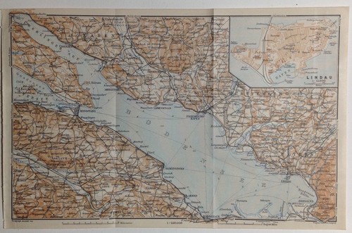 Carta geografica vintage lago - carta,