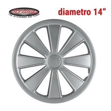 SET 4 COPRICERCHI COPPA RUOTA COPRI RUOTE BORCHIE 14" UNIVERSALE SENZA LOGO G3