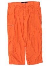 CONTE OF FLORENCE Pantalone cargo uomo golf dritto W38 L24 arancione cotone CZ15