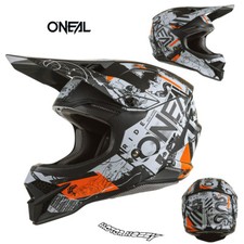CASCO CROSS ENDURO O'NEAL 3SRS ONEAL SCARZ V.22 BLACK GRAY ORANGE