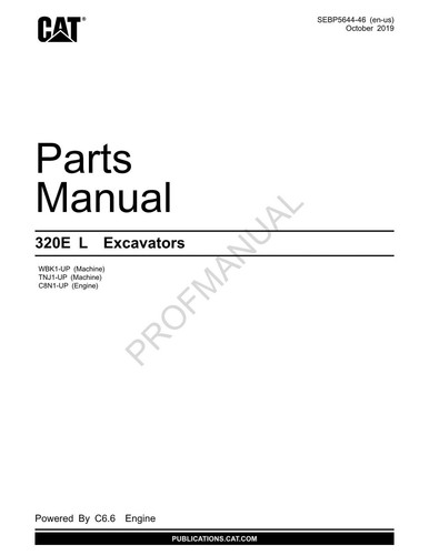 Catalogo ricambi escavatore