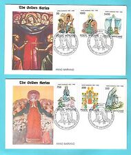 VATICANO+°-1988:2 BUSTE F.D.C. THE GOLDEN SERIES ANNO MARIANO-IN OTTIME CONDIZ.