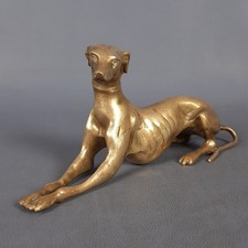 Scultura Cane Levriero Bronzo
