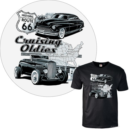 Shirt auto oldtimer 50s hot - 50s,