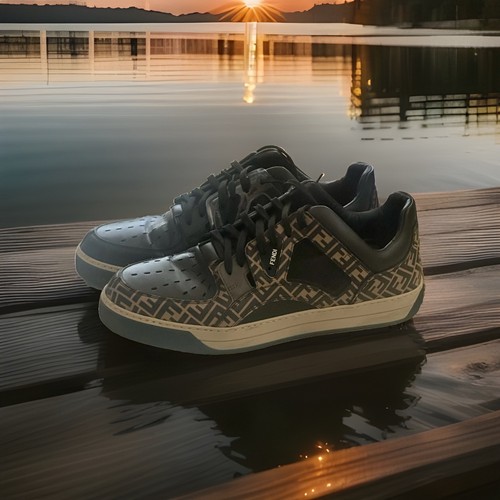 Fendi match sneakers black - fendi,