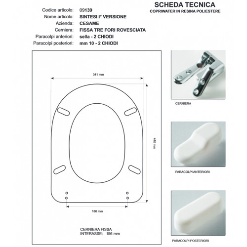 Copriwater cesame sintesi - copriwater, 1°