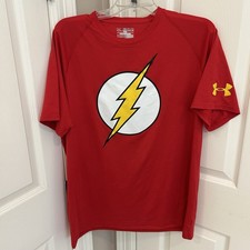 Camicia Under Armour Alter Ego The Flash DC Comics uomo media sciolta rossa usata in ottime condizioni rara