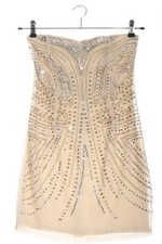 H&M Abito con paillettes Donna Abito Taglia IT 40 bianco sporco-argento-oro