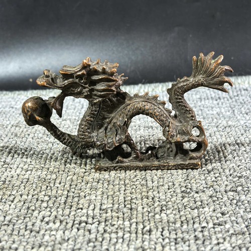 Drago bronzo massiccio che - in,