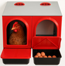 NIDO BIFAMILIARE PER GALLINE OVAIOLE - PER UOVA DA INCUBATRICE - ORIGINALE