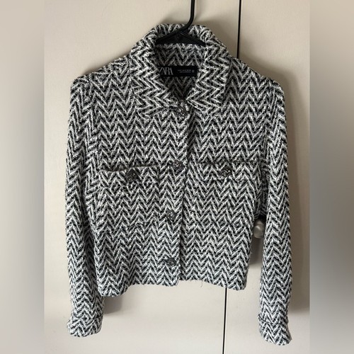 Giacca zara bianca nera - zara,