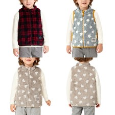 Giubbotto unisex bambino attività giacca tasche top felpato invernale tessuto non tessuto