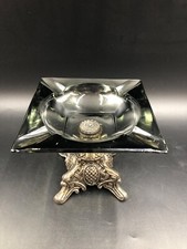 Alzatina, posacenere sigari, soprammobile vetro st MURANO colore verde grigio