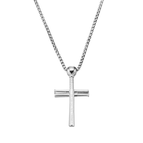 Collana con croce baseball - collana,