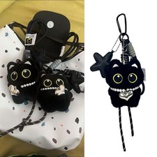 Black Cat Plush Keychain