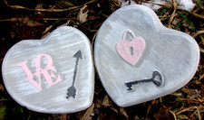 2 stampi cuore plastica gesso