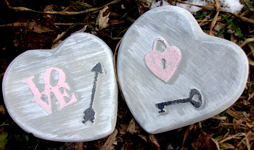 Stampi cuore plastica gesso - stampi,