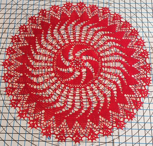 Handmade crochet doily 63cm - doily,