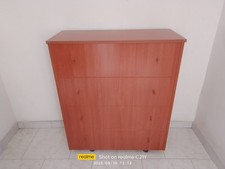 GIROLETTO SINGOLO, Rete e Materassino -colore ciliegio.