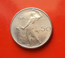 50 LIRE 1978 ERRORE - MANCANZA SULLE GAMBE AL ROVESCIO [A804]