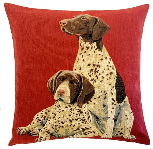 Cuscino gobelin puntatori cani - cuscino,