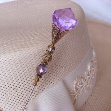 Hatpin con cornice viola moda - cornice,