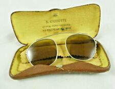 VECCHI OCCHIALI DA SOLE COPRI LENTI VINTAGE SUNGLASSES 1930 ART DECO BROWN LENS