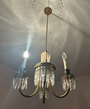 Lampadario in ottone placcato