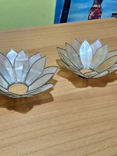 Coppia paralumi ottone - paralumi, in