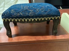 Sgabello Luigi XV blu oro