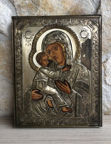 Icona religiosa russa dipinta - religiosa,