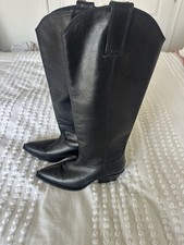 Zara Leather Boots -Slightly