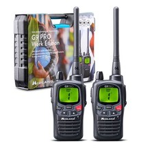 COPPIA WALKIE MIDLAND G9 PRO WORK EDITION CON CUSTODIA CARICABATTERIE E CUFFIE